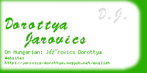 dorottya jarovics business card